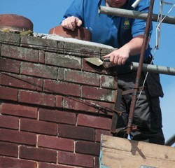 Repointing a chimney